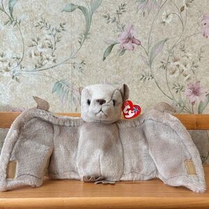Ty Beanie Buddy Halloween Batty Tan and Brown Plush
